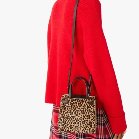 Kate Spade Lane Leopard Calf Hair Small Satchel - Picture 3 of 11